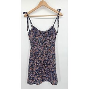 Whimsigoth Womens Small Babydoll Dress Floral Smocked Fairy Grunge Dark Cottage